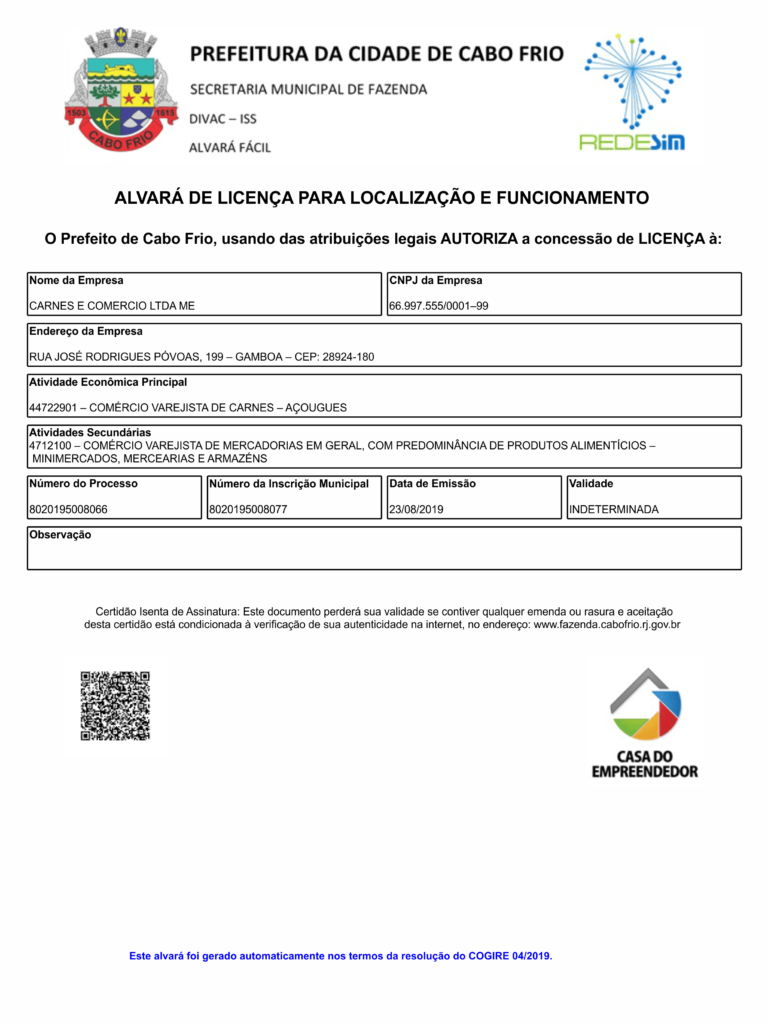 documentação para abrir empresa