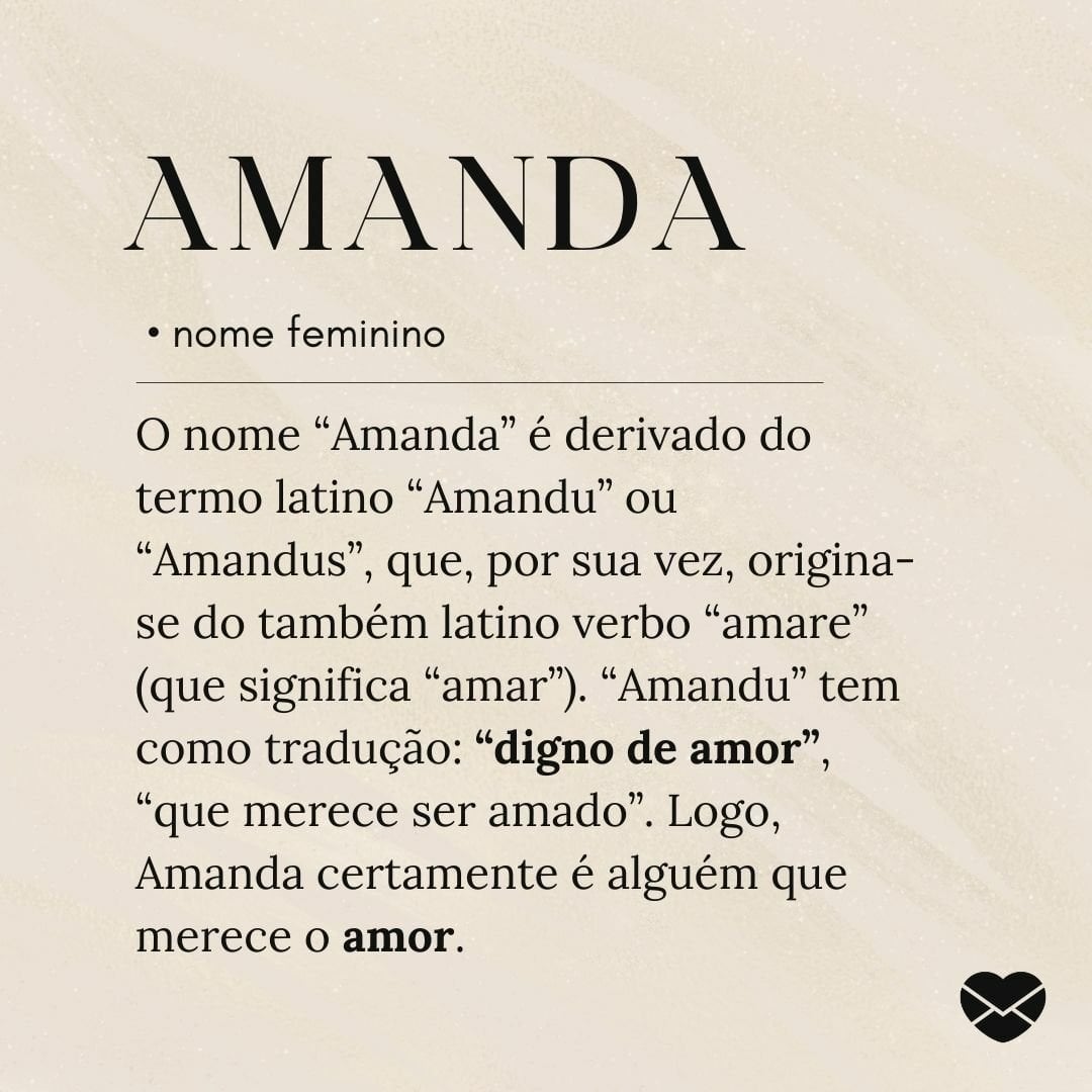 melhores nomes compostos com amanda