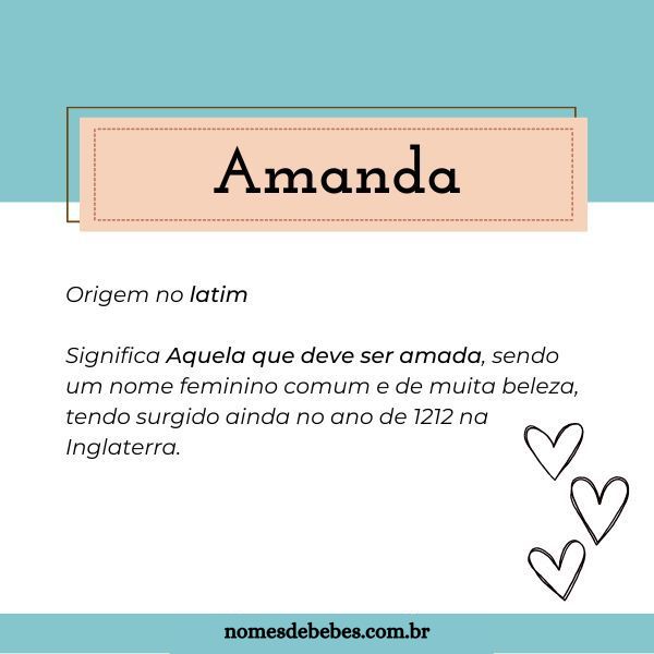 sucesso profissional de pessoas chamadas amanda