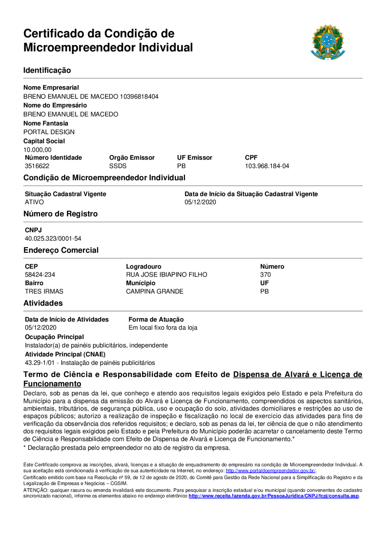 como emitir certificado mei passo a passo