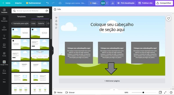 como criar um site gratis