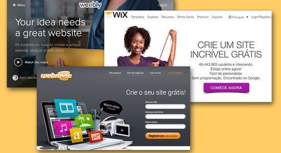 melhores plataformas para criar site gratis