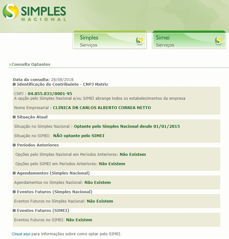 como saber se minha empresa é do simples nacional