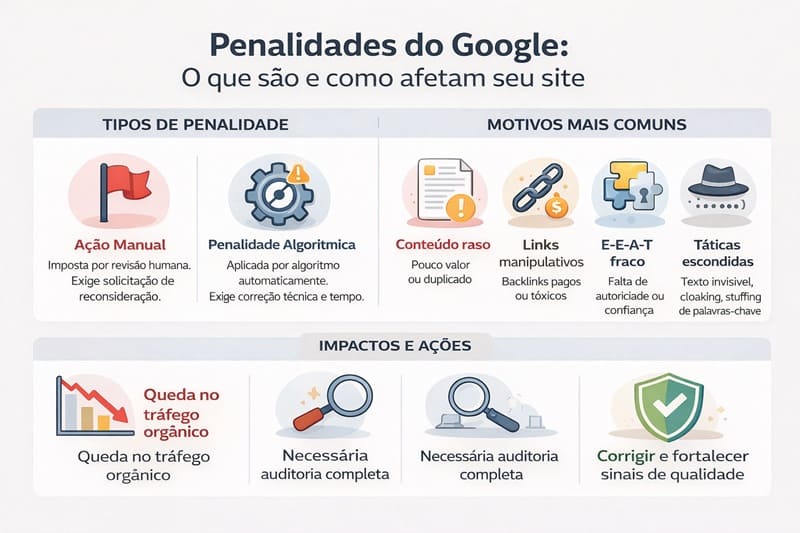 como se recuperar de penalidades do Google