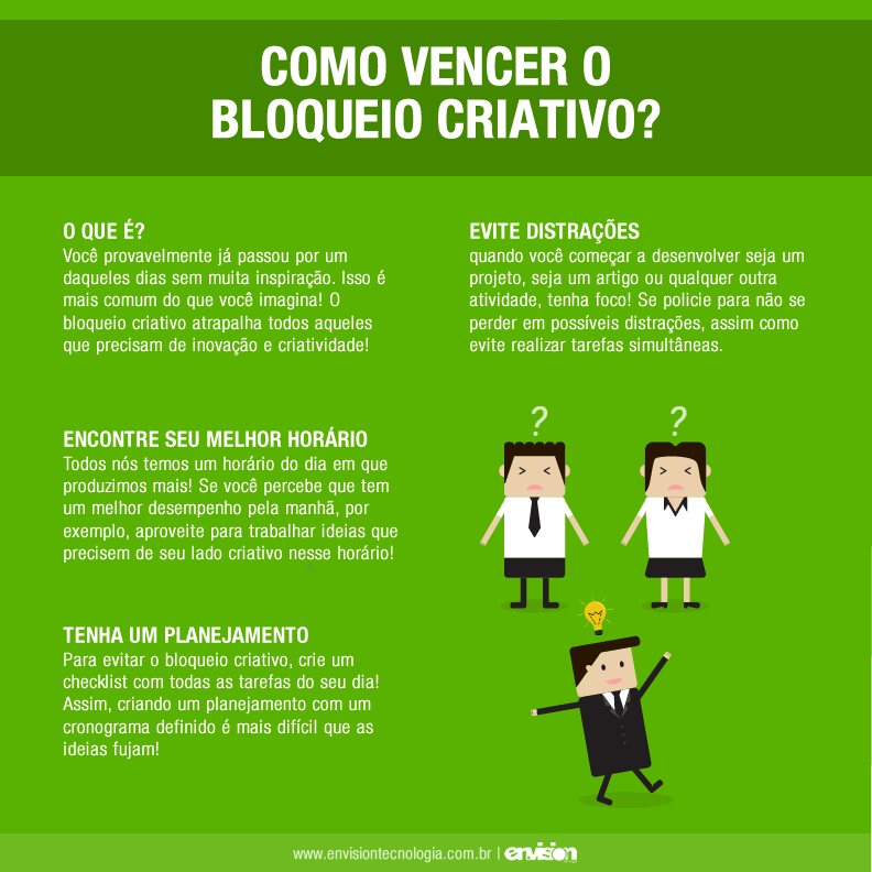como superar o bloqueio criativo