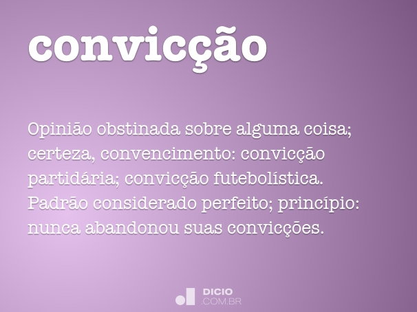 convicção significado