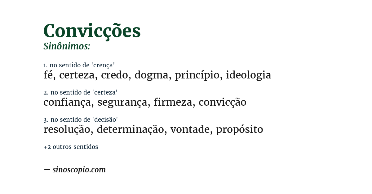 convicção versus opinião qual a diferença
