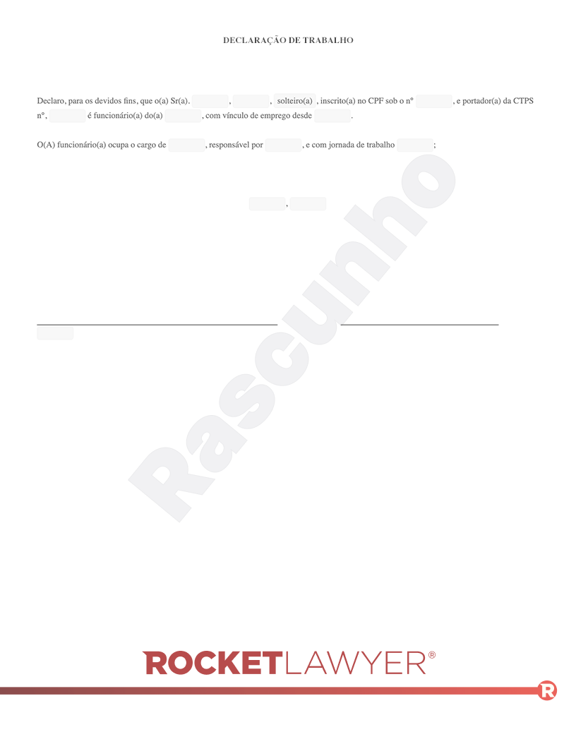 Como preencher uma declaração de trabalho CLT corretamente
