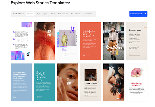 design para Google Web Stories