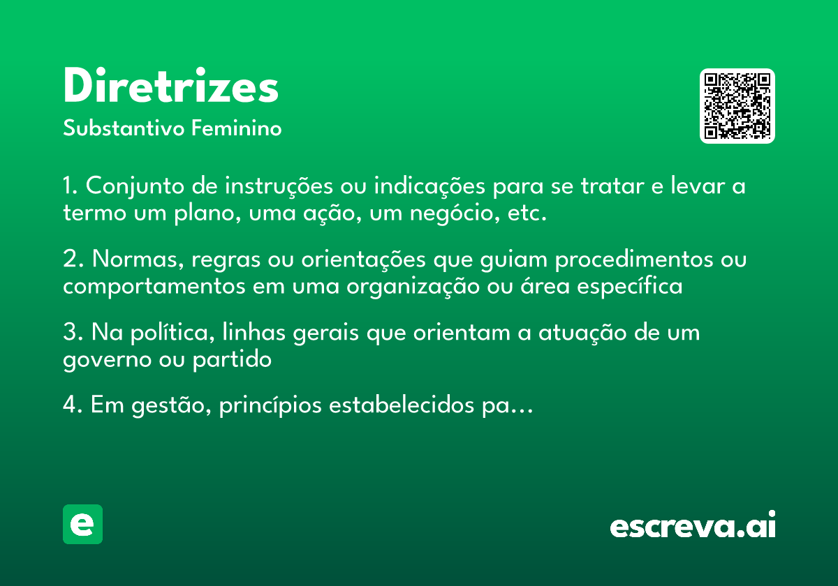 diretrizes ou regras qual a melhor