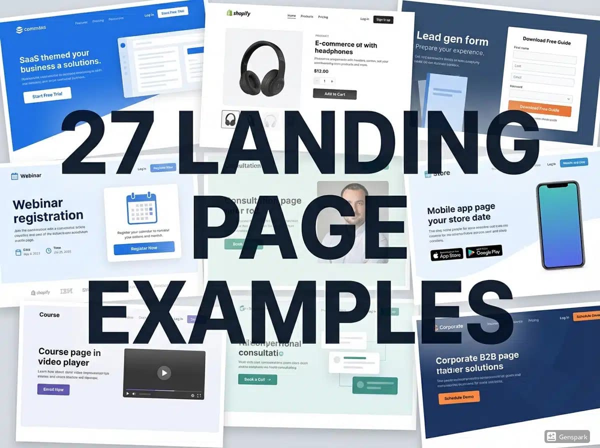 modelos de landing page