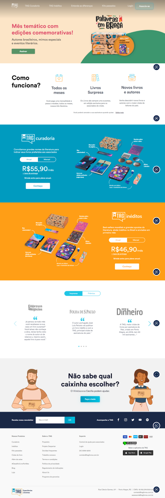 elementos de landing page