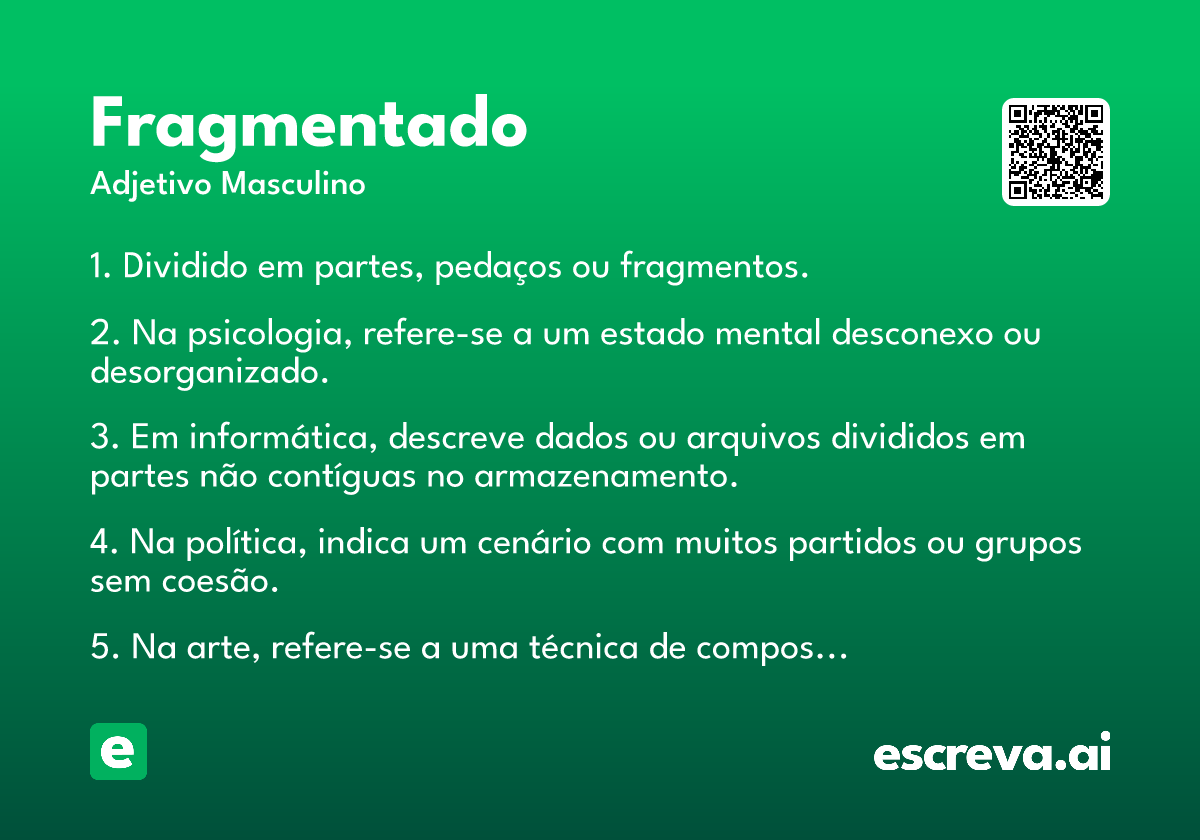 erros comuns ao usar o termo fragmentado
