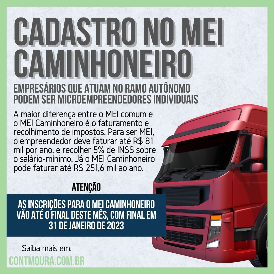 mei caminhoneiro pode faturar quanto por mês