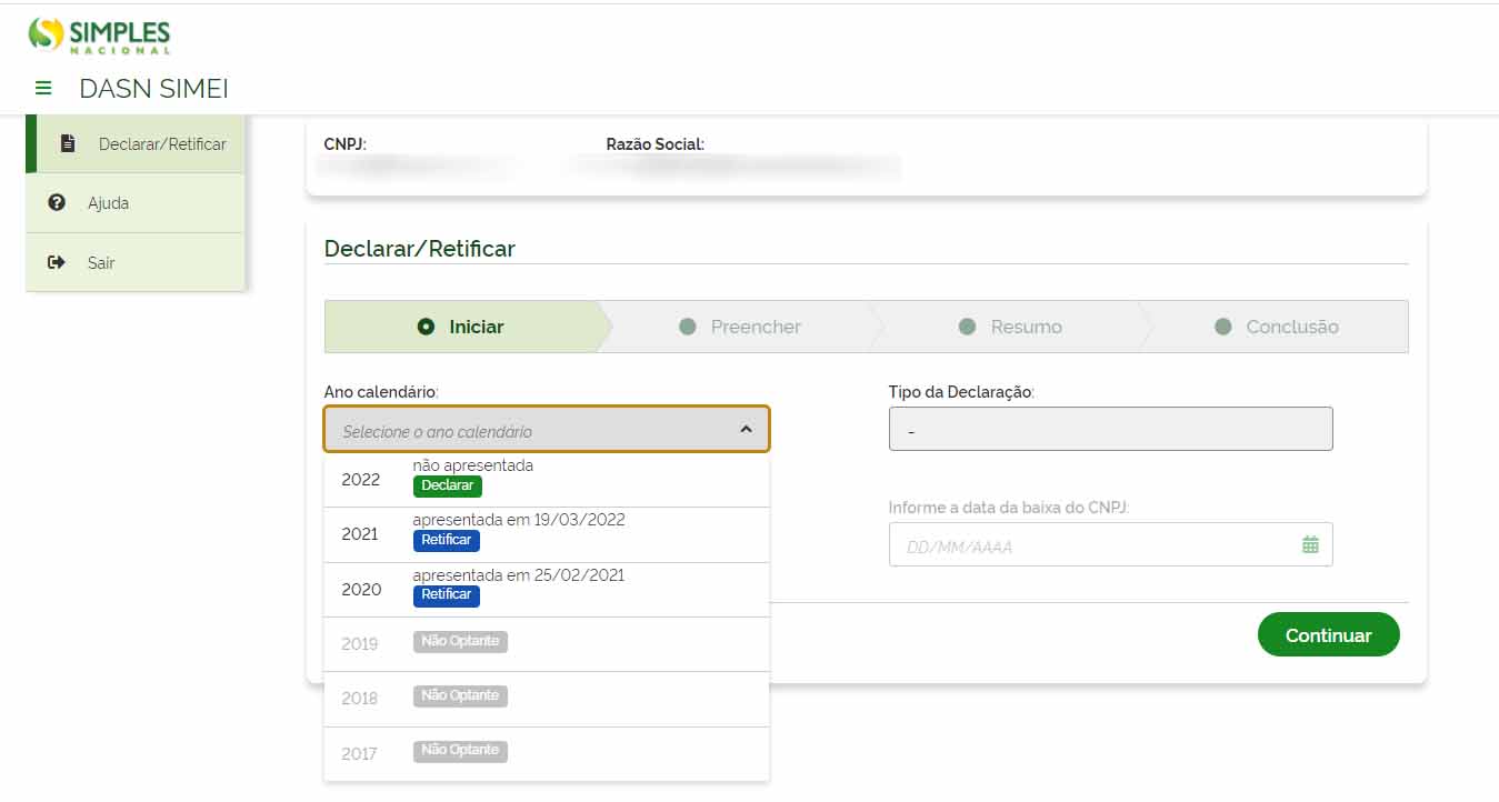 dasn simei 2026 prazo