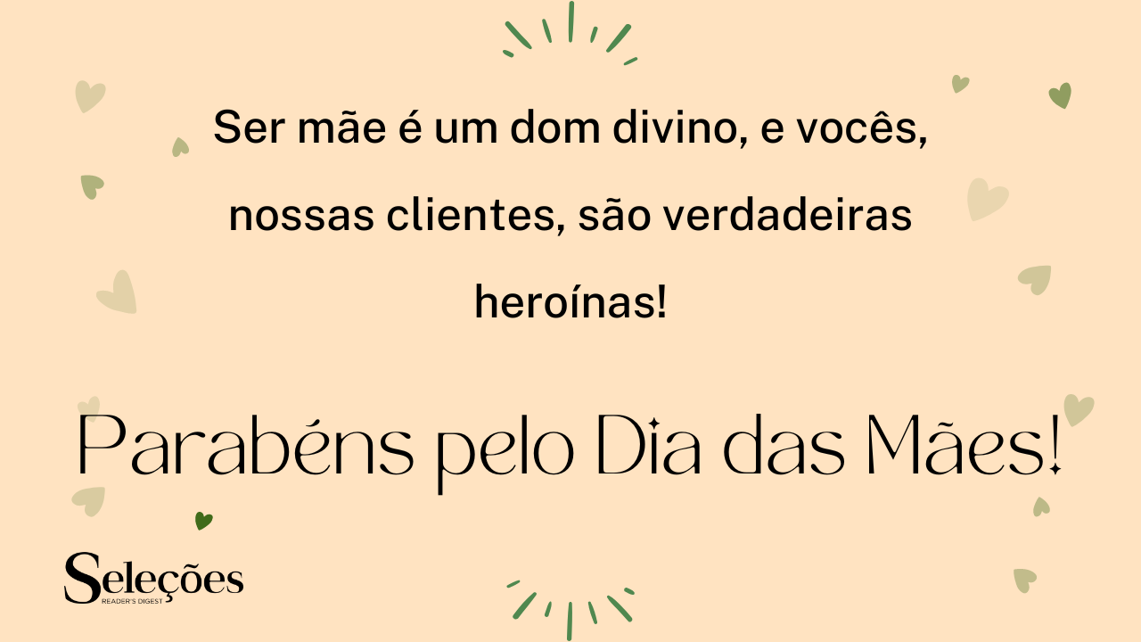 mensagem dia das mães para clientes empresariais
