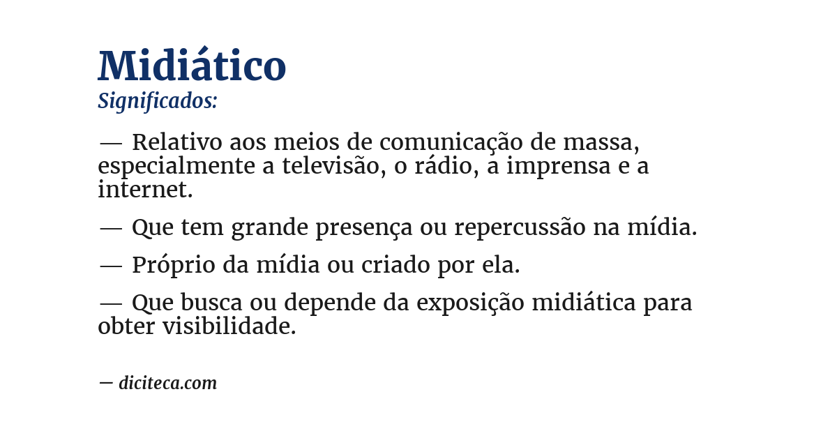 midiático significado