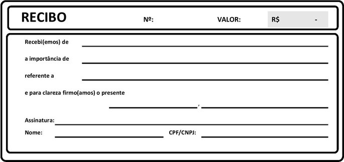 recibo de pagamento simples