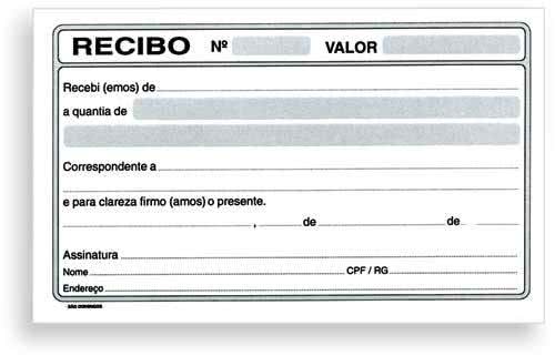 como fazer um recibo