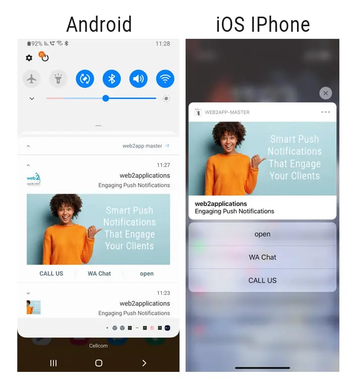 Notificações push inteligentes