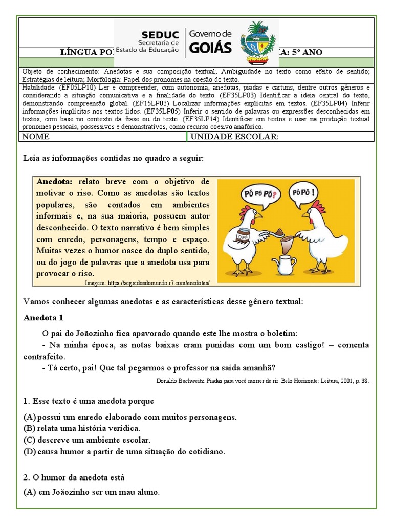 anedota versus piada qual a diferença
