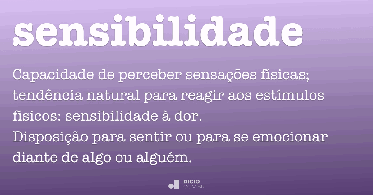 o que é sensibilidade
