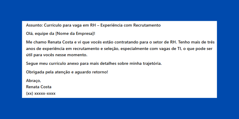 melhores assuntos de email para currículo exemplos