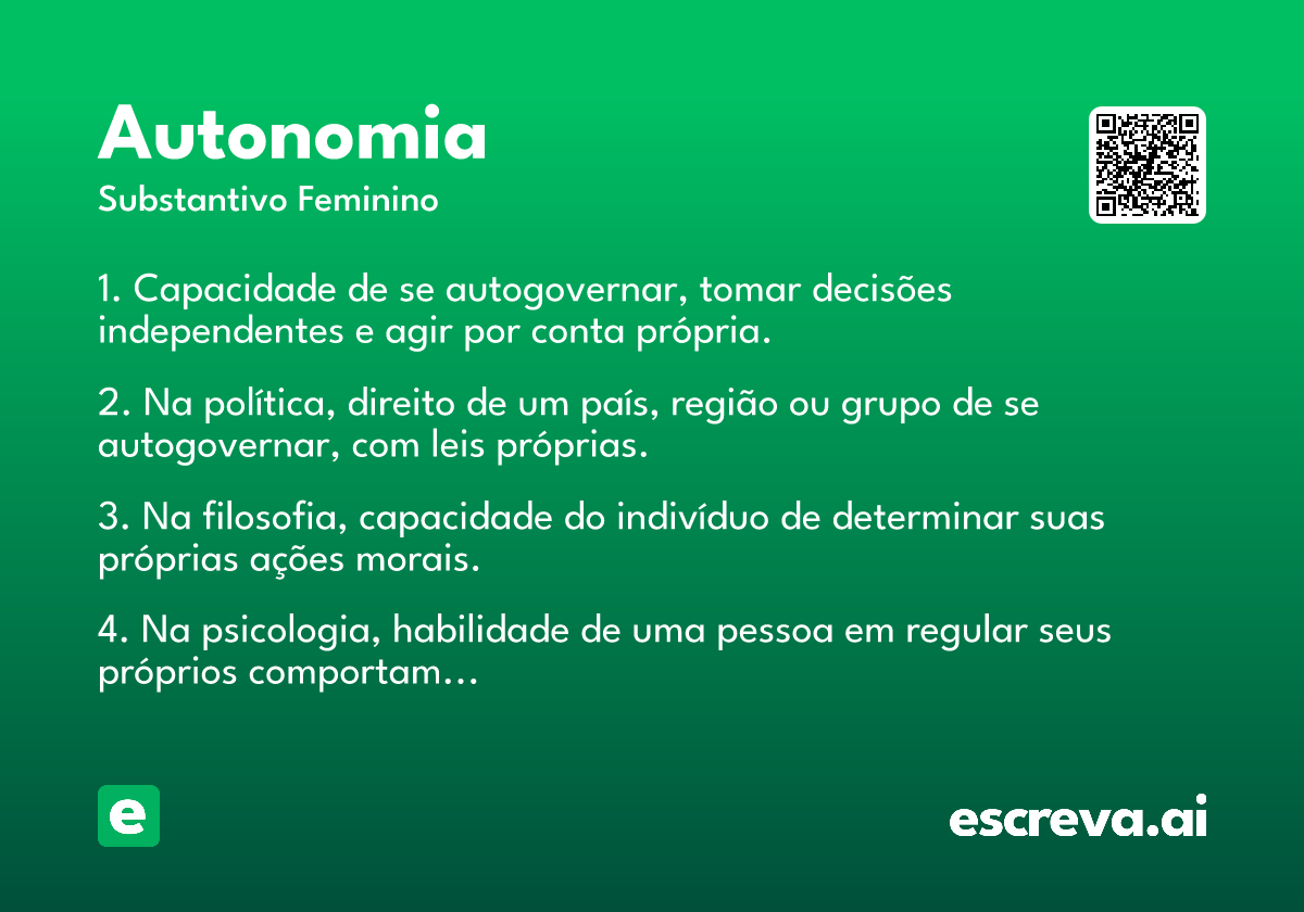 o que significa autonomia