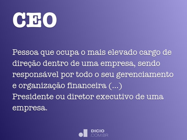 o que significa ceo de uma empresa