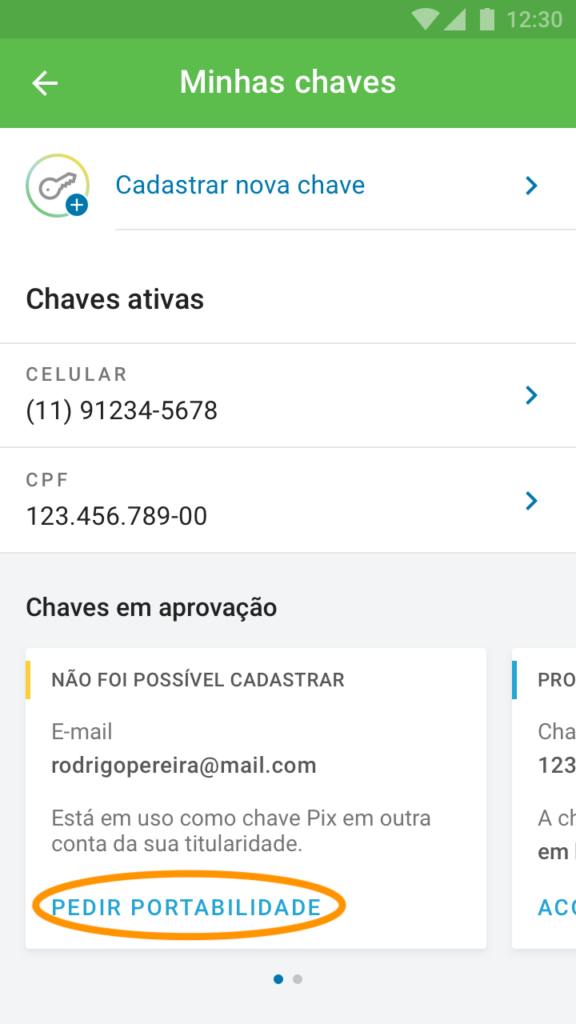 portabilidade de pix