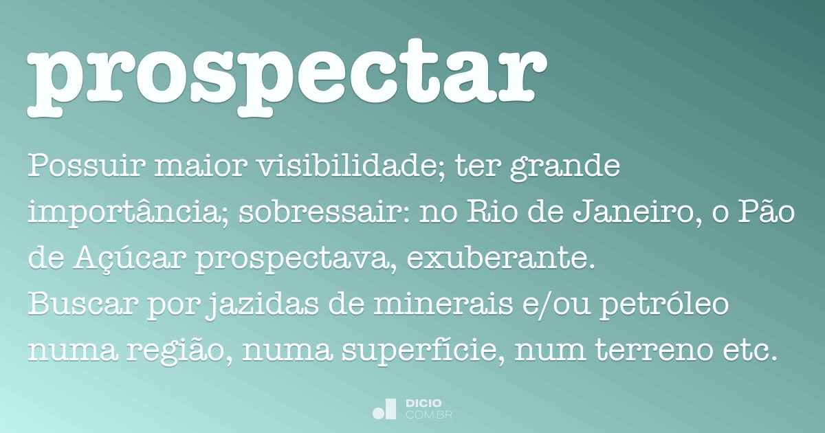 o que é prospectar