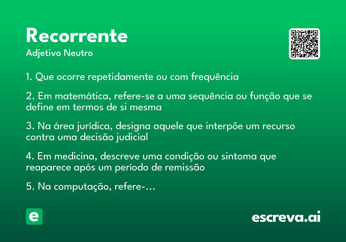 recorrente significado