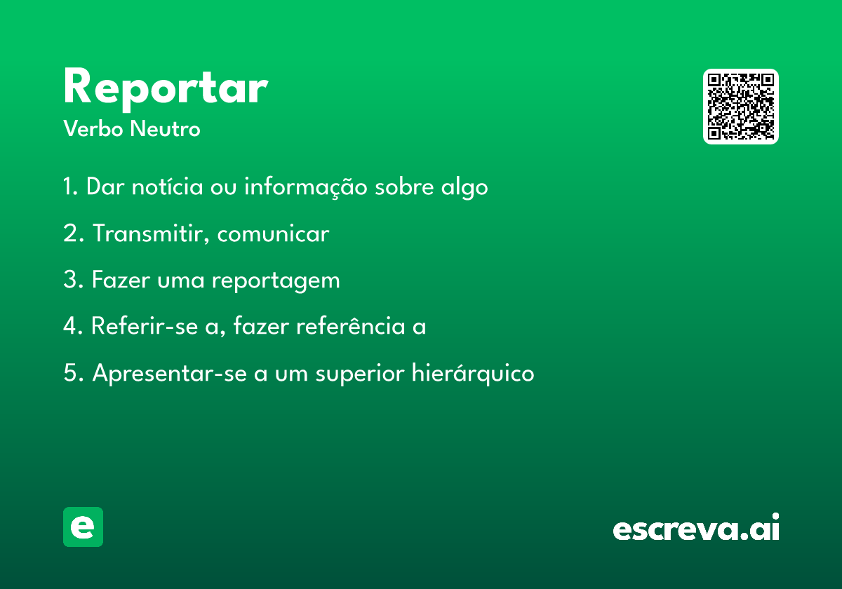 reportar significado