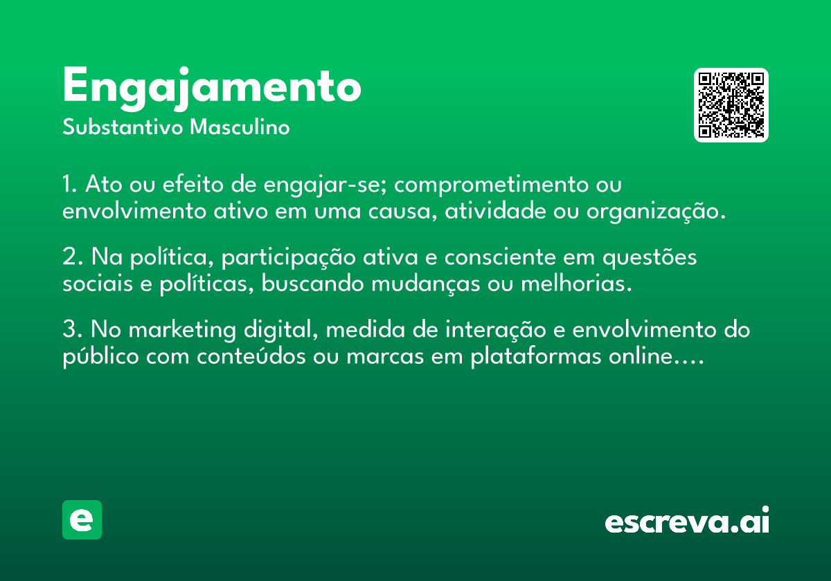 significado de engajamento