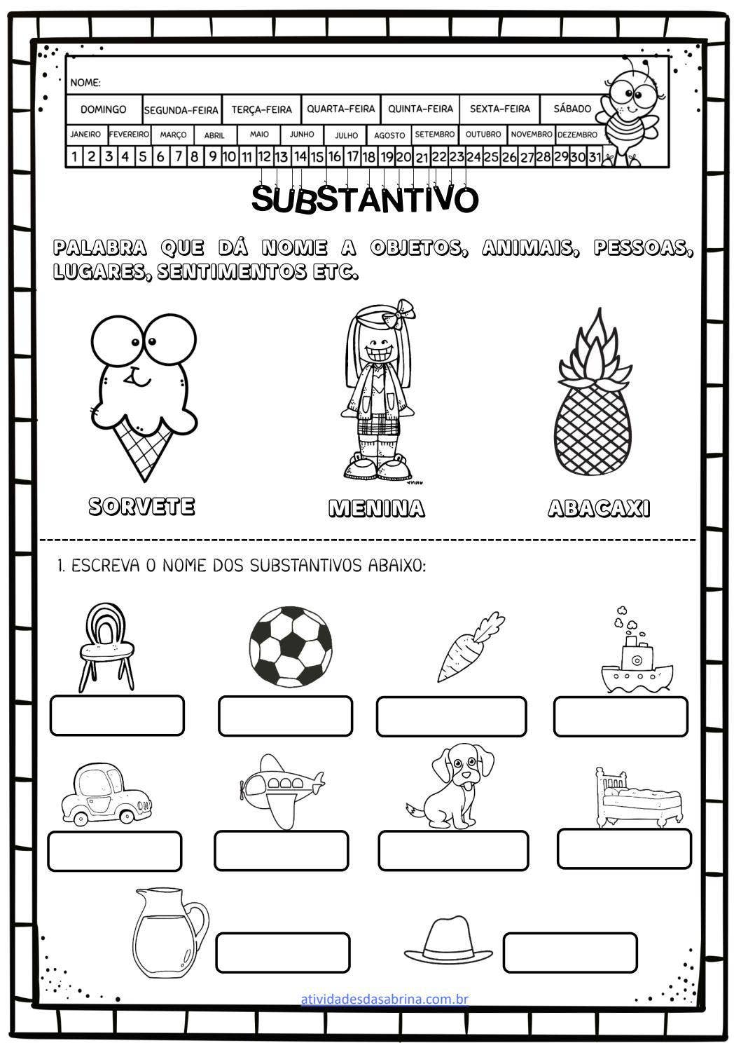 Como identificar substantivos em frases