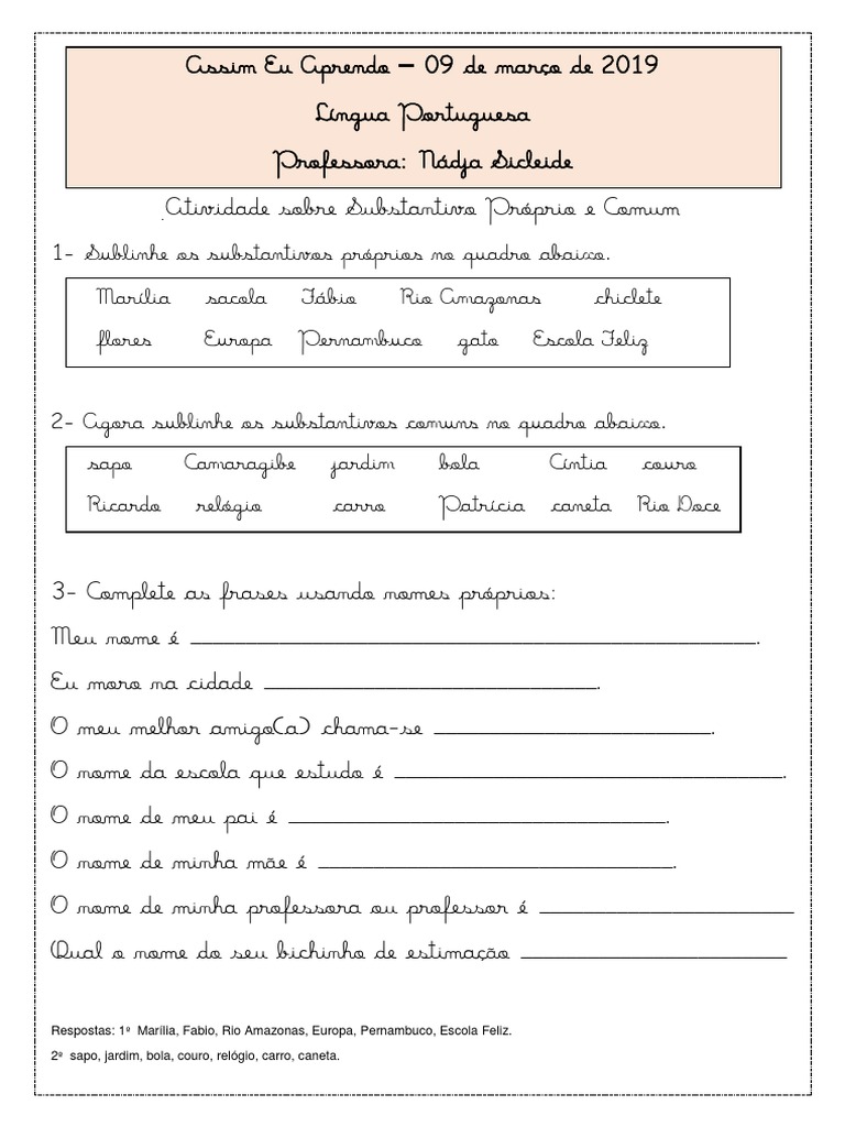 Como identificar substantivos em frases