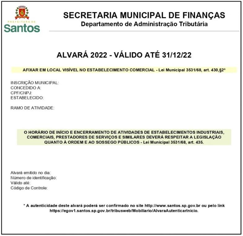 documentos alvará sala comercial