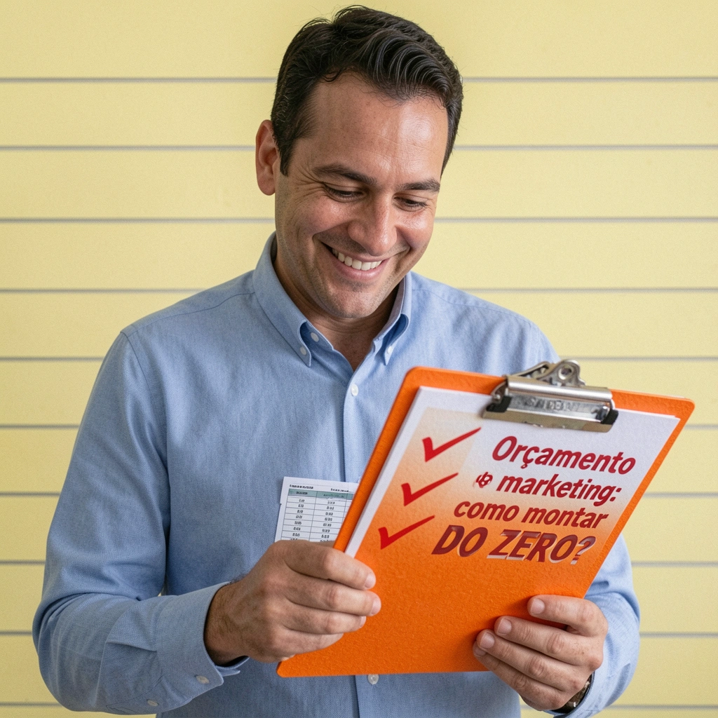 Empresário analisando uma planilha de dados de marketing em um tablet