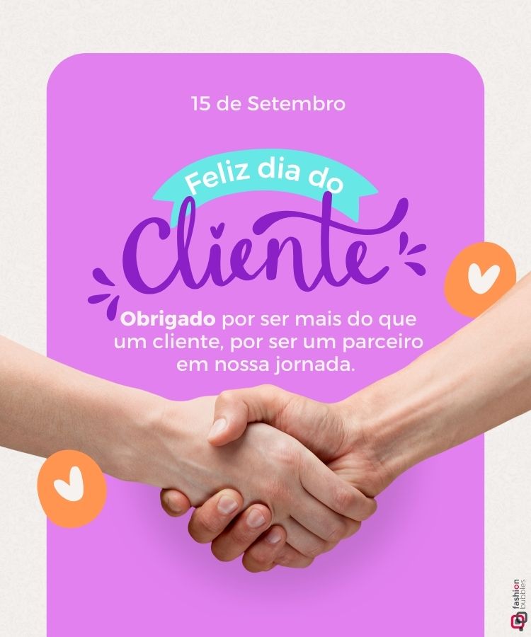 post instagram dia do cliente