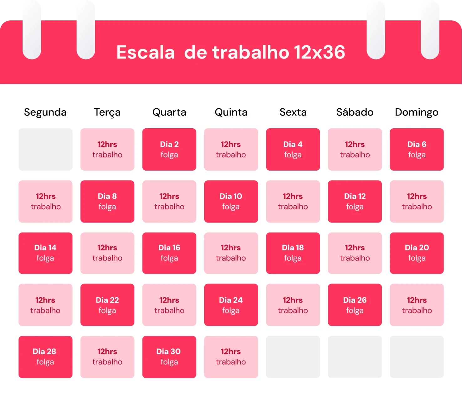 escala de trabalho flexível