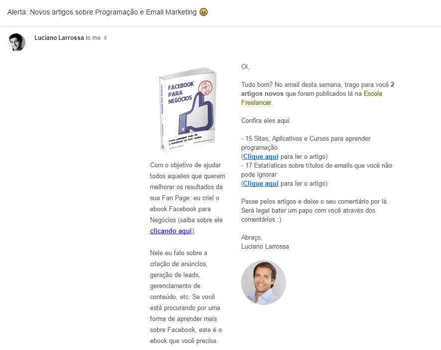 exemplo de e-mail formal