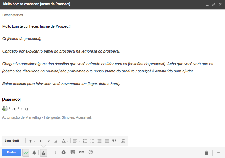 como escrever e-mail de prospecção