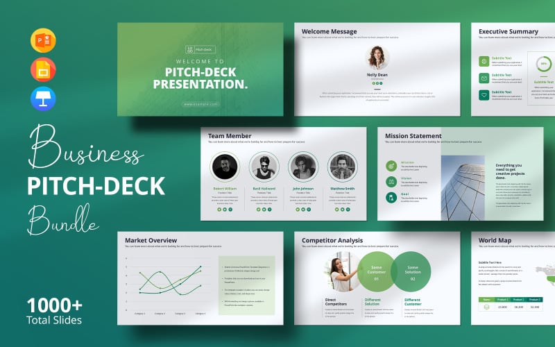 template pitch deck startup