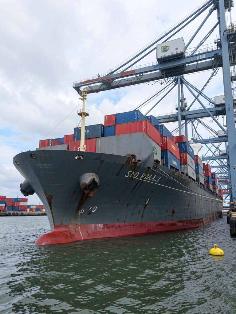 Gráfico de barras comparando exportações de São Paulo e do Brasil