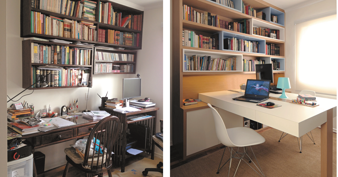 reforma home office antes e depois