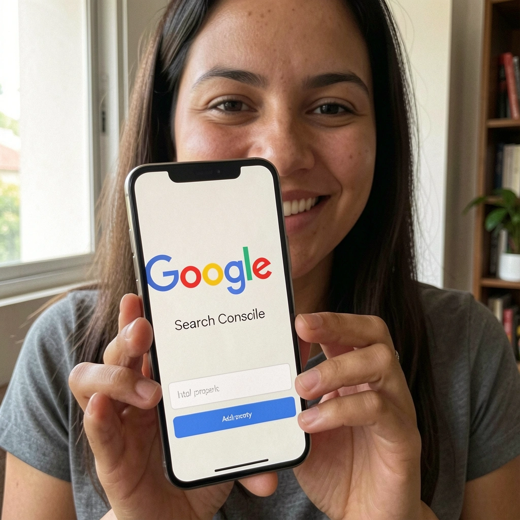 Captura de tela da interface do Google Search Console mostrando o botão 