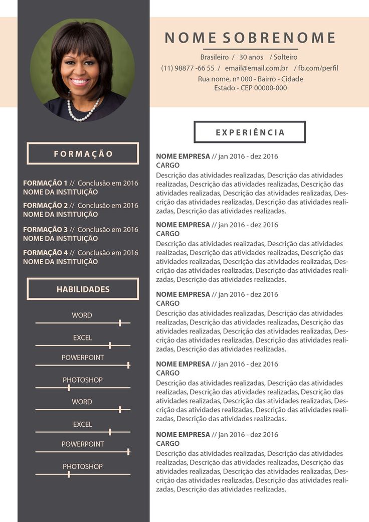 currículo infográfico