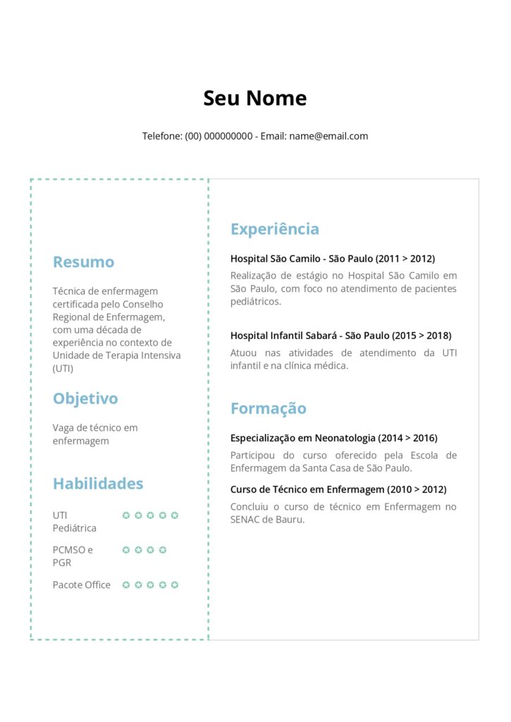 currículo otimizado para ATS