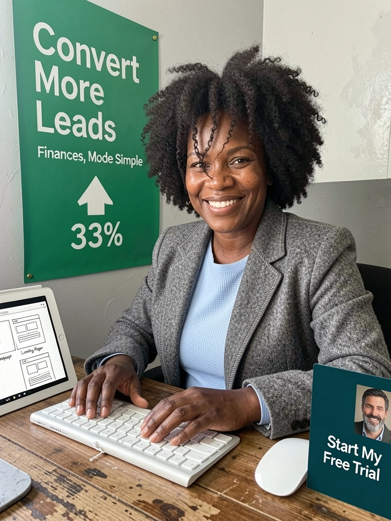 Comparação lado a lado entre home-page e landing page em esboço