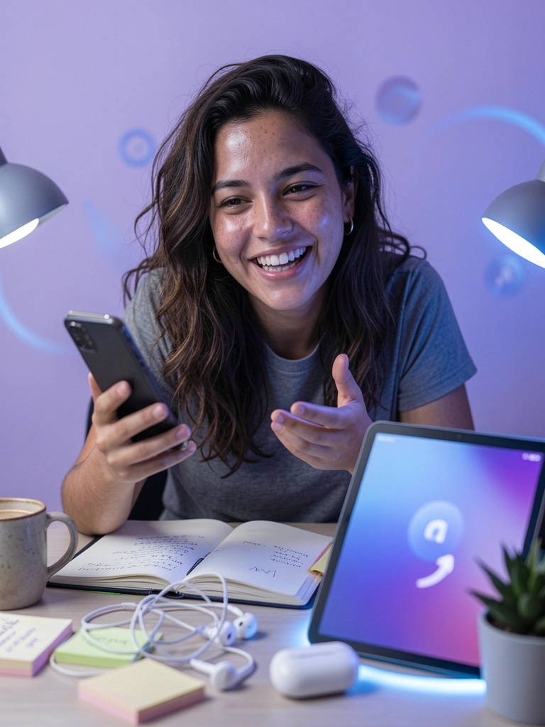 Tela de smartphone exibindo notificações de aplicativos sobre fundo desfocado